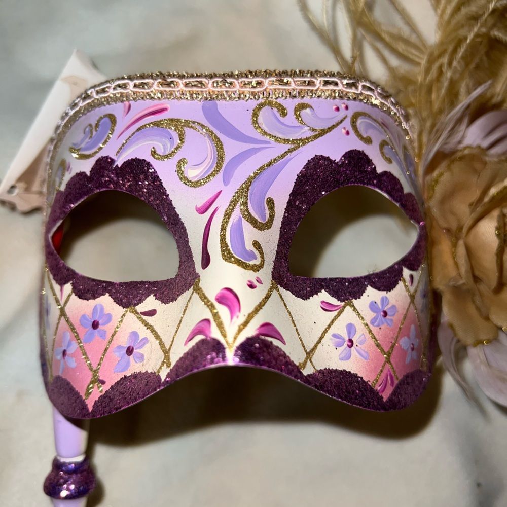 NWT LA MASCHERA DEL GALEONE Hand Painted Venetian ceramic mask. Made in Italy.